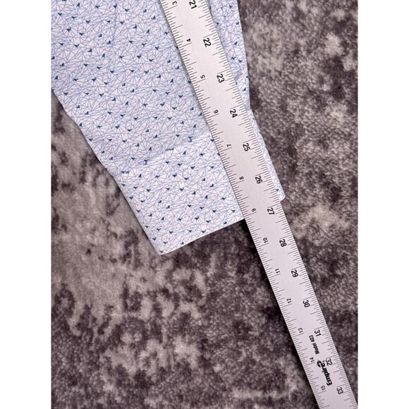 Eton Dress Shirt 42 / 16.5 Mens Contemporary Fit White Blue Bird Print Geometric - Picture 5 of 9